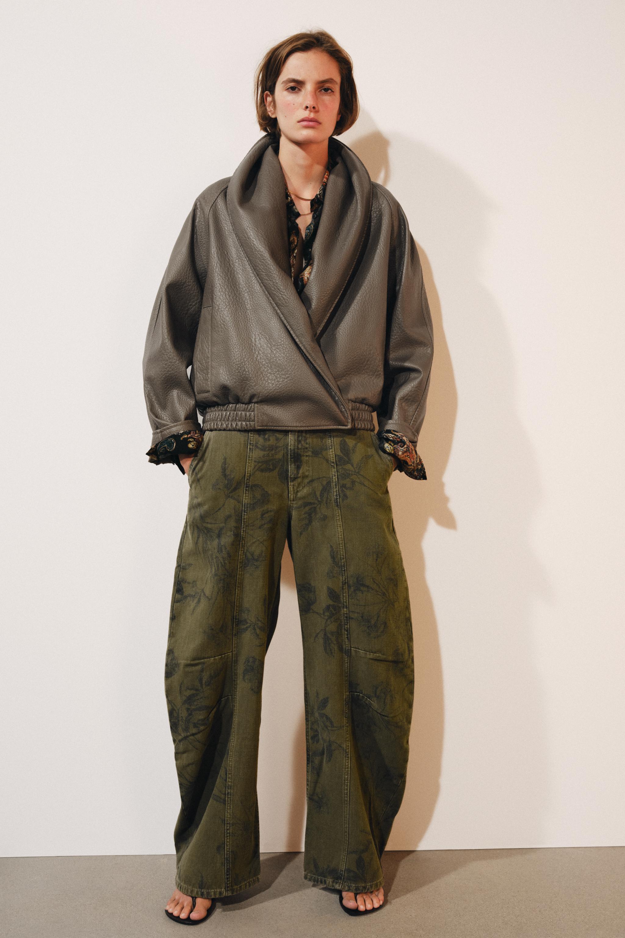 BLOUSON CROISÉ EN MATIÈRE SYNTHÉTIQUE ZW COLLECTION